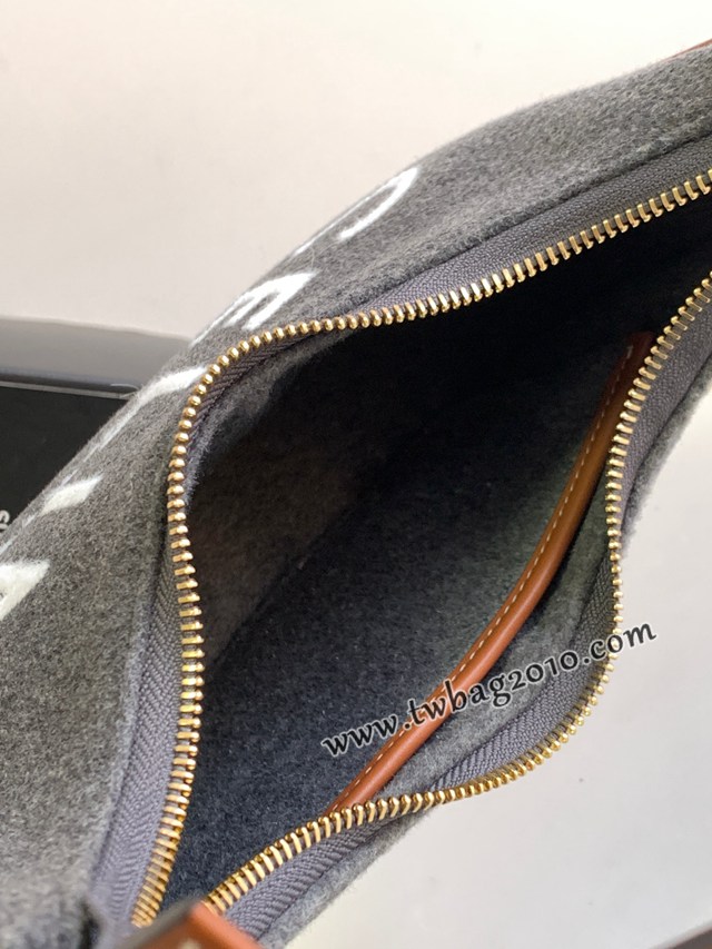 Celine專櫃2023新款毛昵AVA刺繡牛皮革手袋 賽琳AVA腋下包肩背手提女包 sldj2449